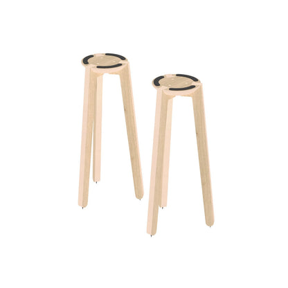 HABIB/CO - Tripod Speaker Stand Pair (natural) - 24" height - 7.5" base - Carpet Spikes : None